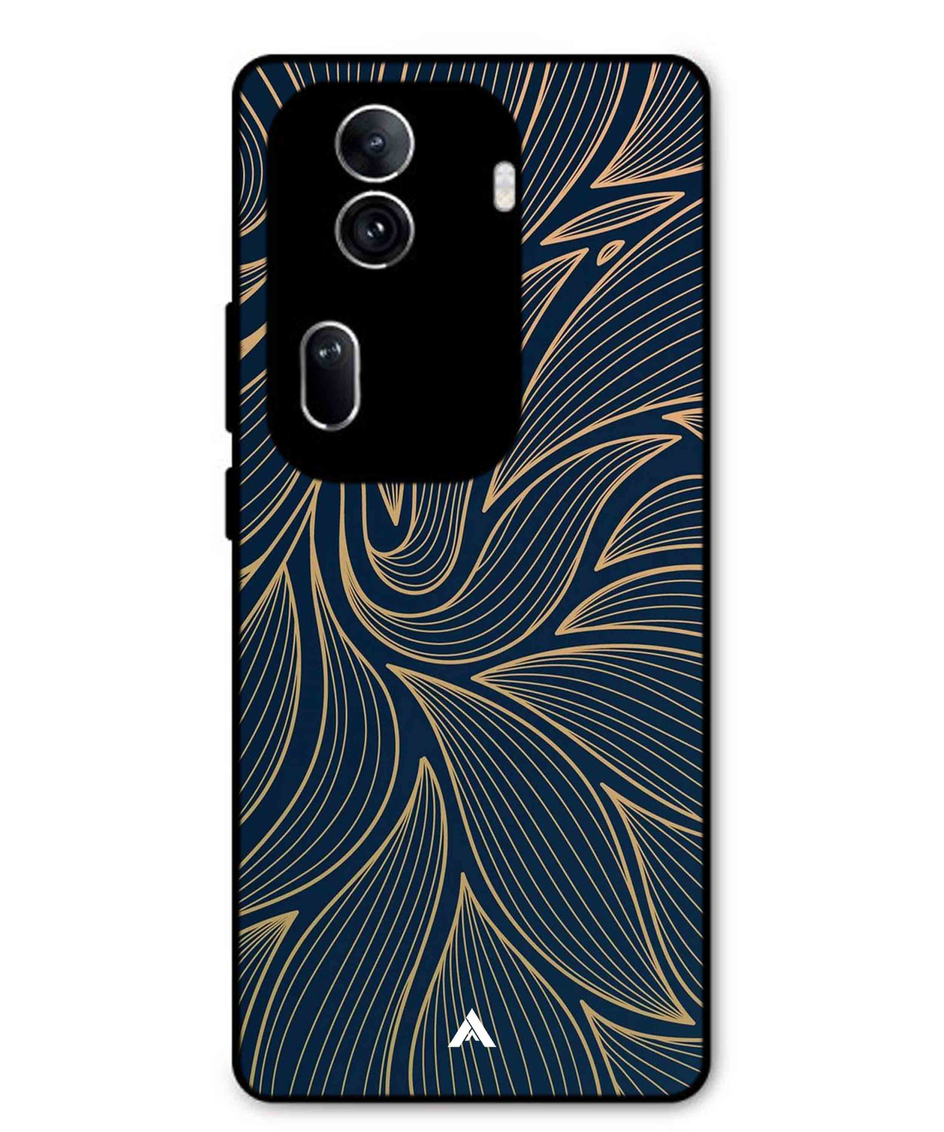 Stripe Pattern 18 Metal Back Cover Phone Case for Oppo Reno 11 Pro