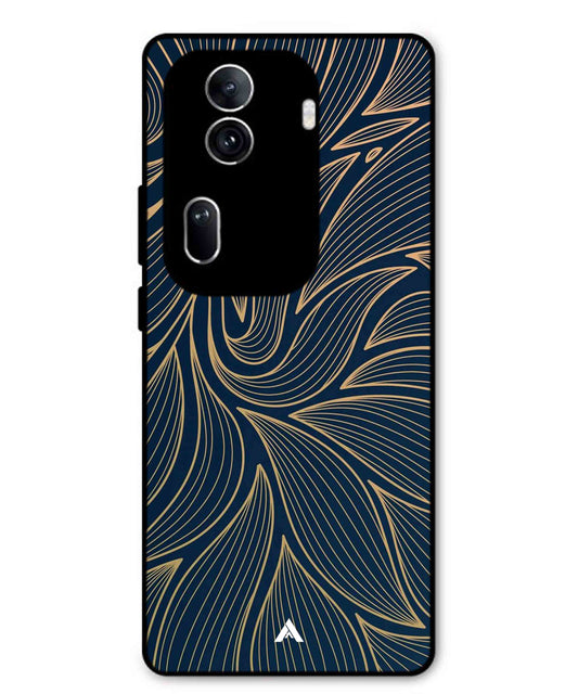 Stripe Pattern 18 Metal Back Cover Phone Case for Oppo Reno 11 Pro