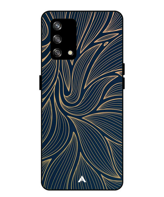 Stripe Pattern 18 Metal Back Cover Phone Case for Oppo Reno 4F
