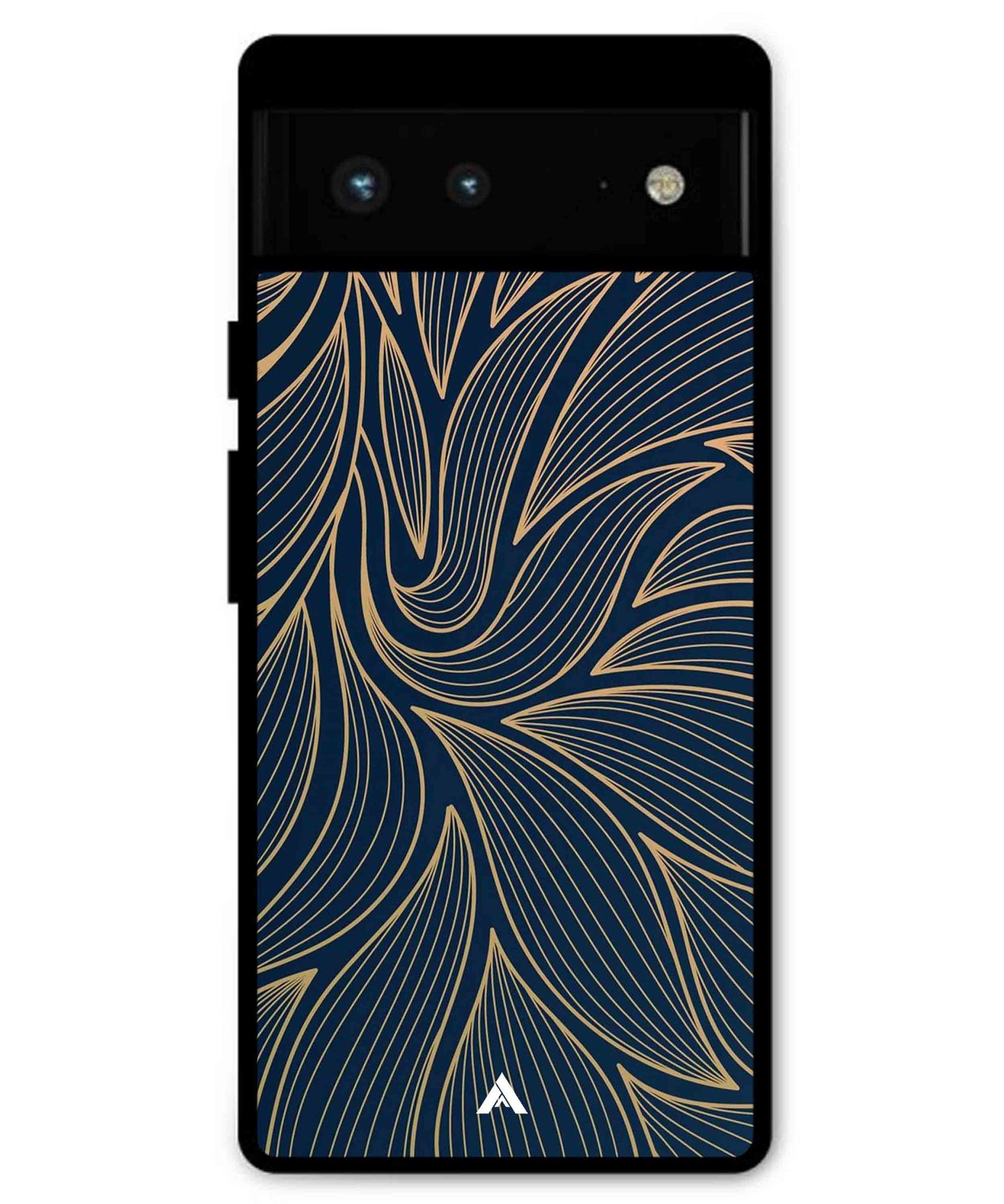 Stripe Pattern 18 Metal Back Cover Phone Case for Pixel 6 Pro