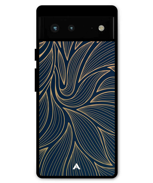Stripe Pattern 18 Metal Back Cover Phone Case for Pixel 6 Pro