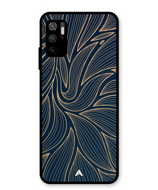 Stripe Pattern 18 Metal Back Cover Phone Case for Poco M3 Pro