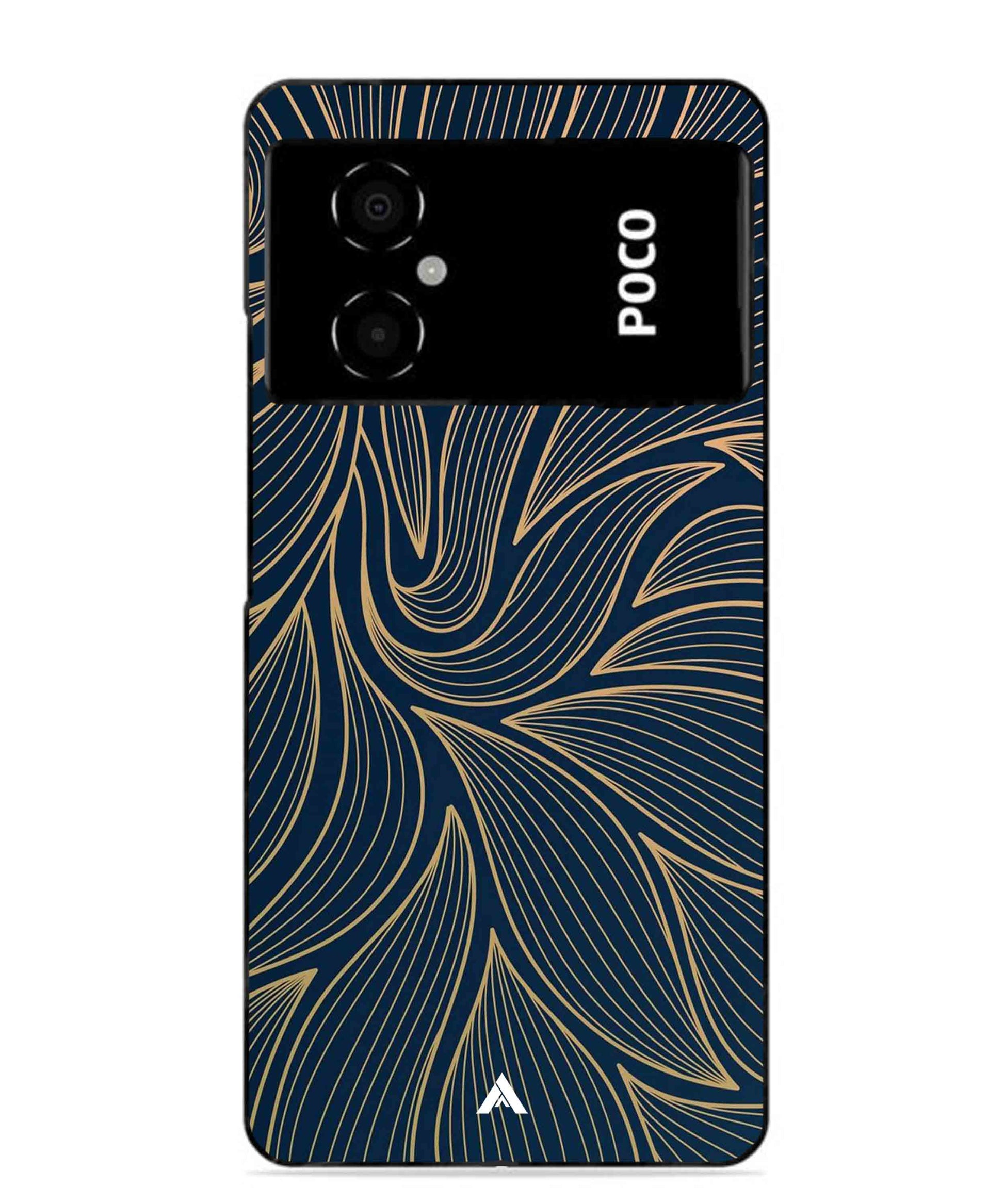 Stripe Pattern 18 Metal Back Cover Phone Case for Poco M4 5G