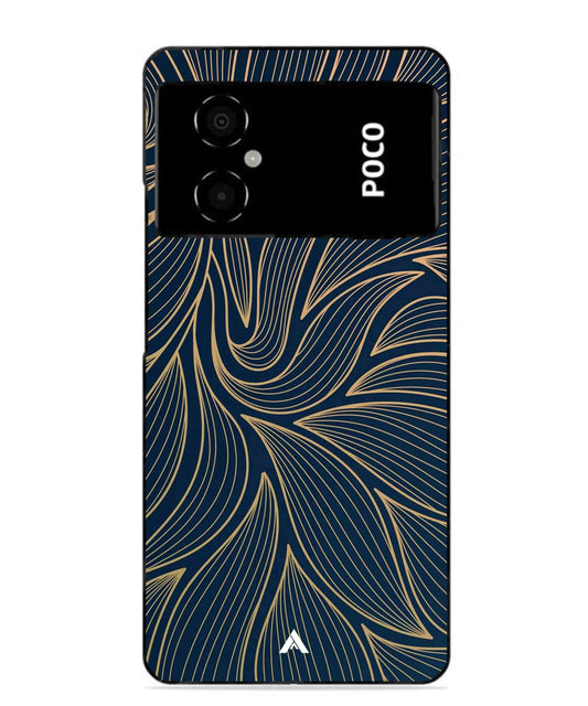Stripe Pattern 18 Metal Back Cover Phone Case for Poco M4 5G