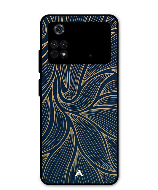 Stripe Pattern 18 Metal Back Cover Phone Case for Poco M4 Pro 4G