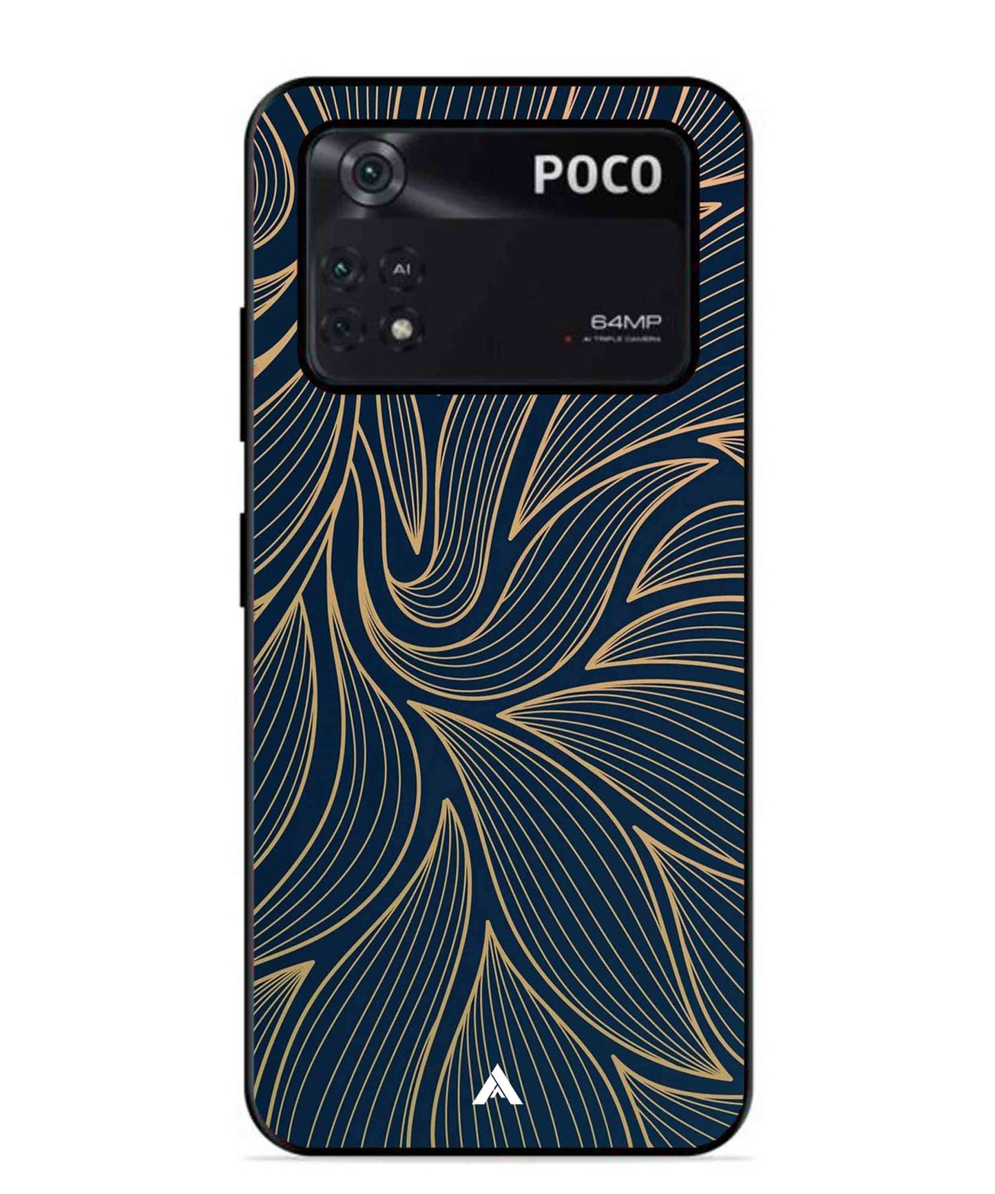 Stripe Pattern 18 Metal Back Cover Phone Case for Poco X4 Pro