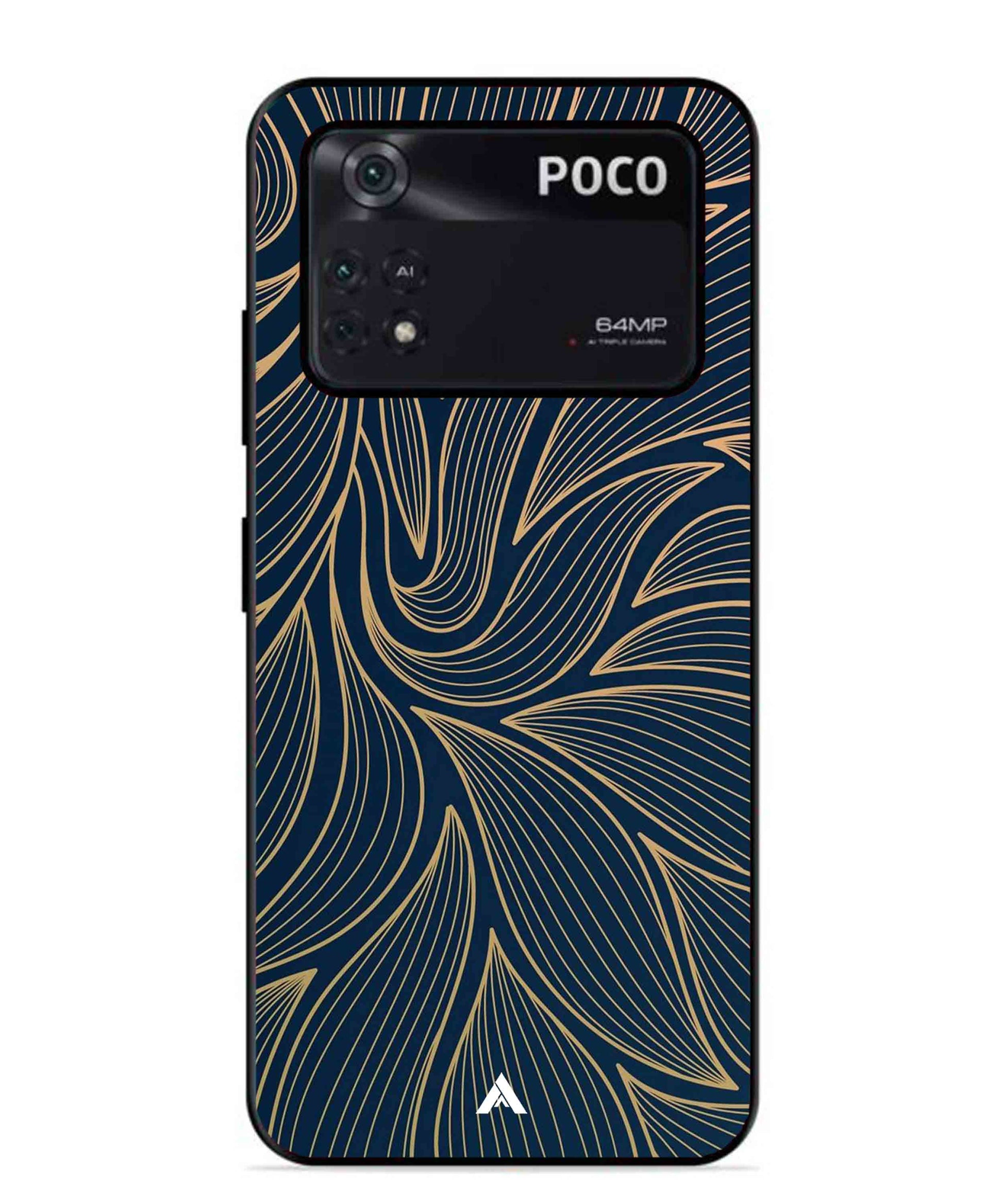 Stripe Pattern 18 Metal Back Cover Phone Case for Poco X4 Pro