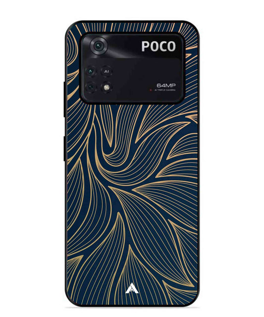 Stripe Pattern 18 Metal Back Cover Phone Case for Poco X4 Pro