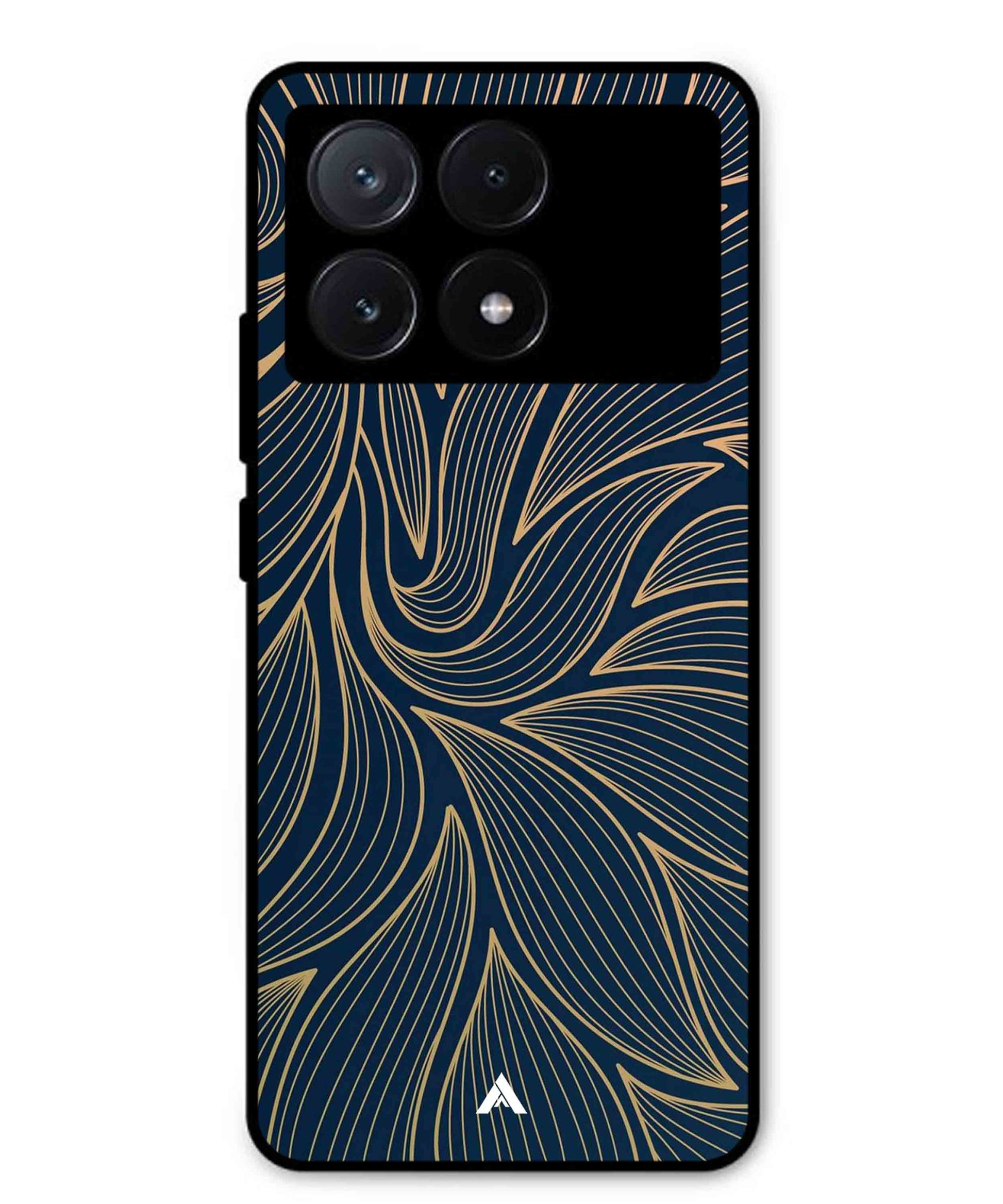 Stripe Pattern 18 Metal Back Cover Phone Case for Poco X6 Pro