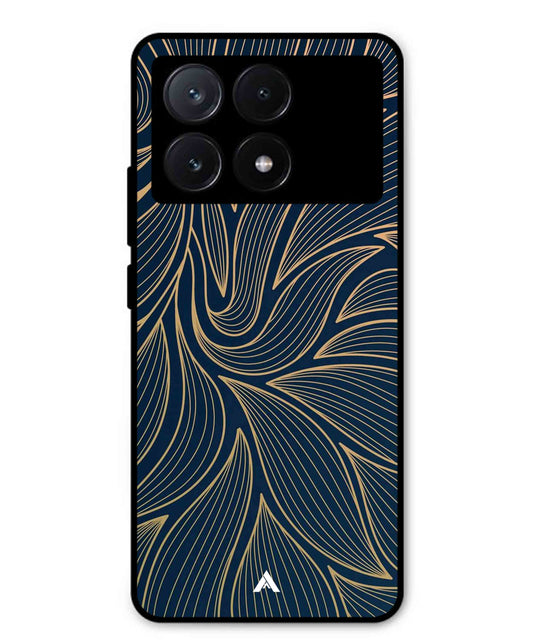 Stripe Pattern 18 Metal Back Cover Phone Case for Poco X6 Pro