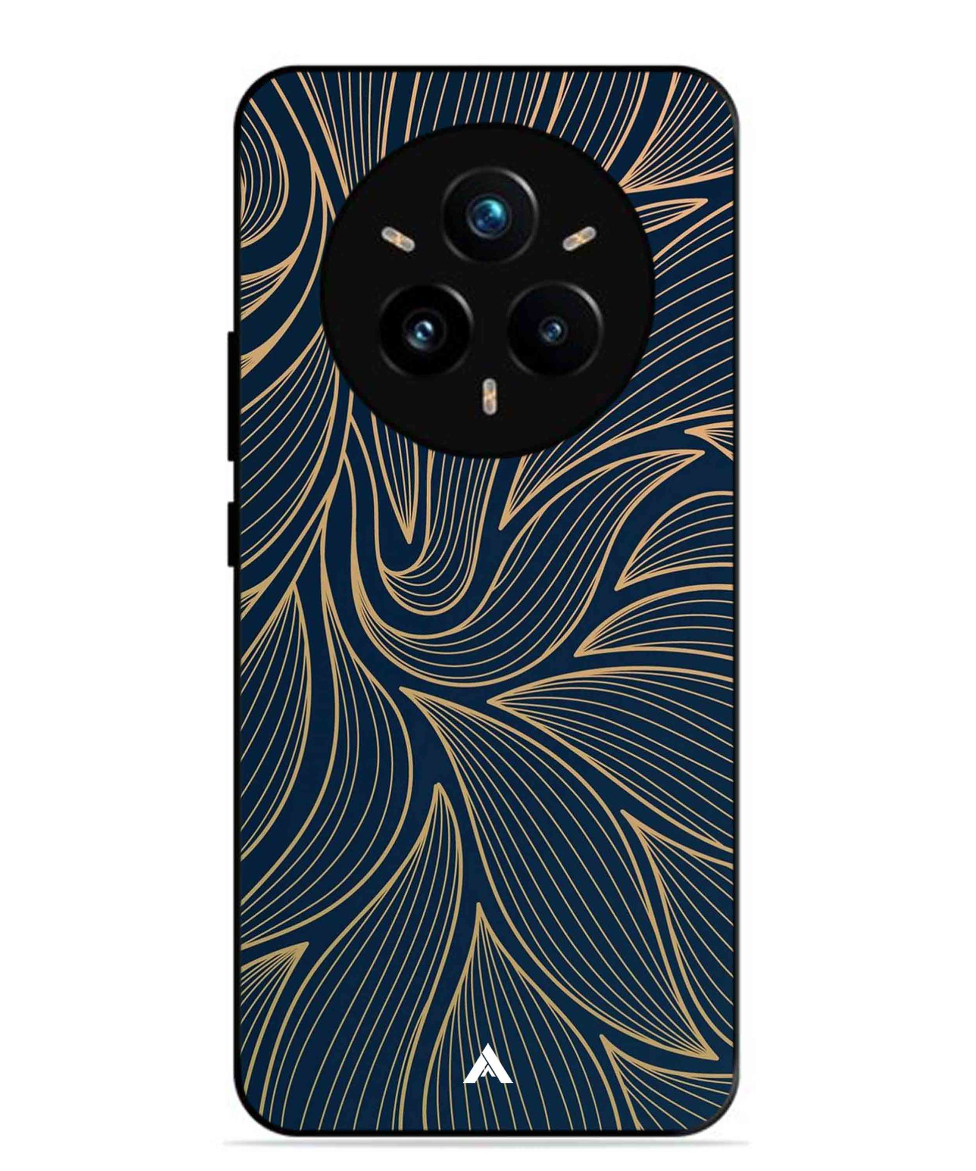 Stripe Pattern 18 Metal Back Cover Phone Case for Realme 14 Pro