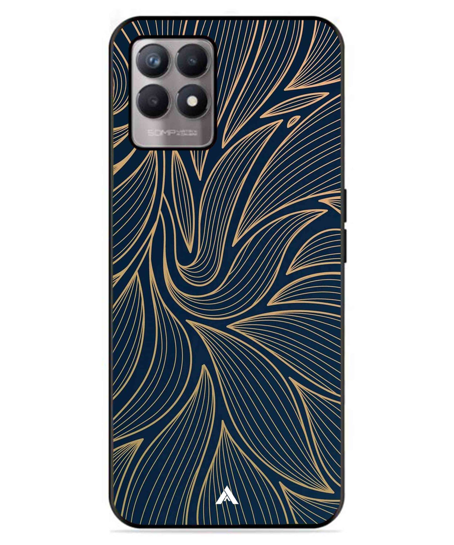 Stripe Pattern 18 Metal Back Cover Phone Case for Realme 8i