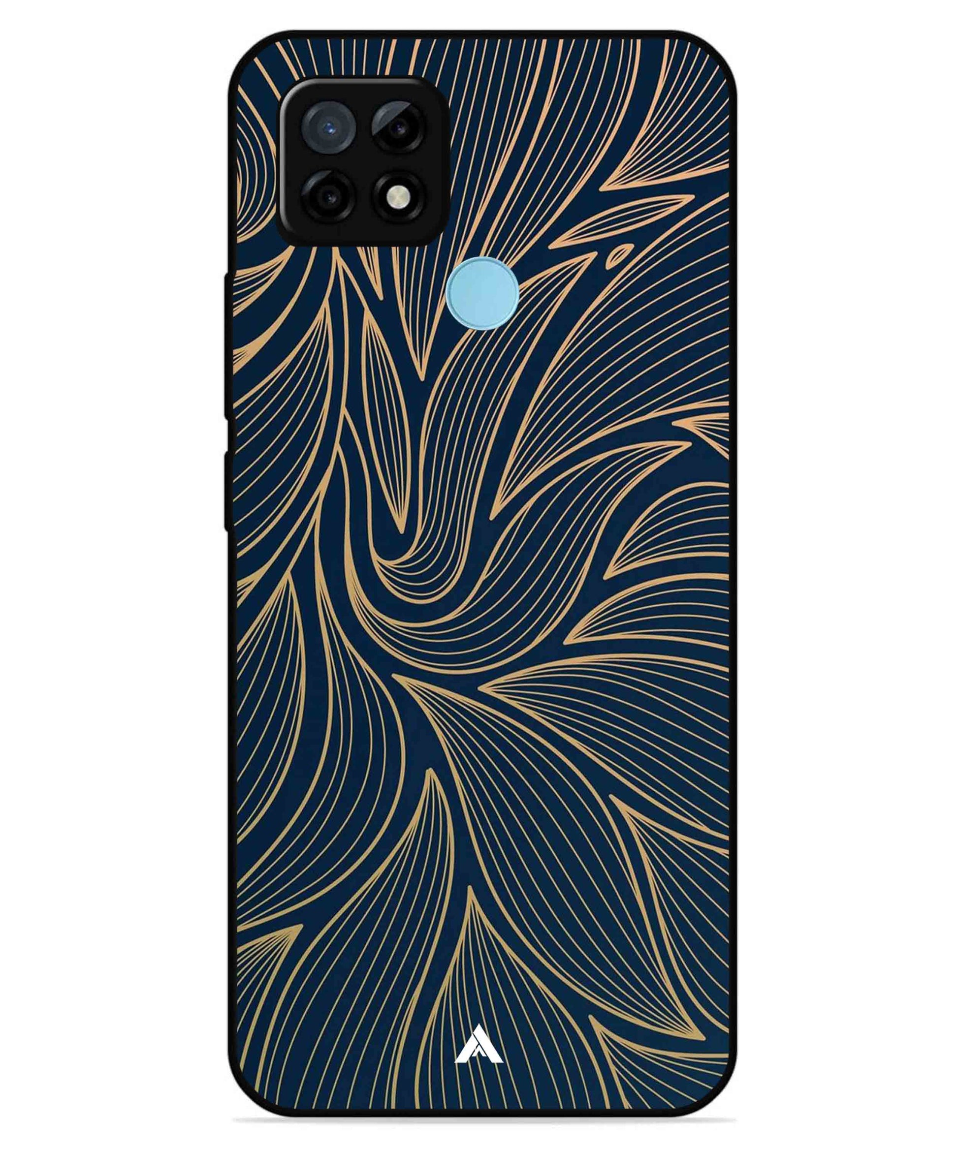 Stripe Pattern 18 Metal Back Cover Phone Case for Realme C21Y