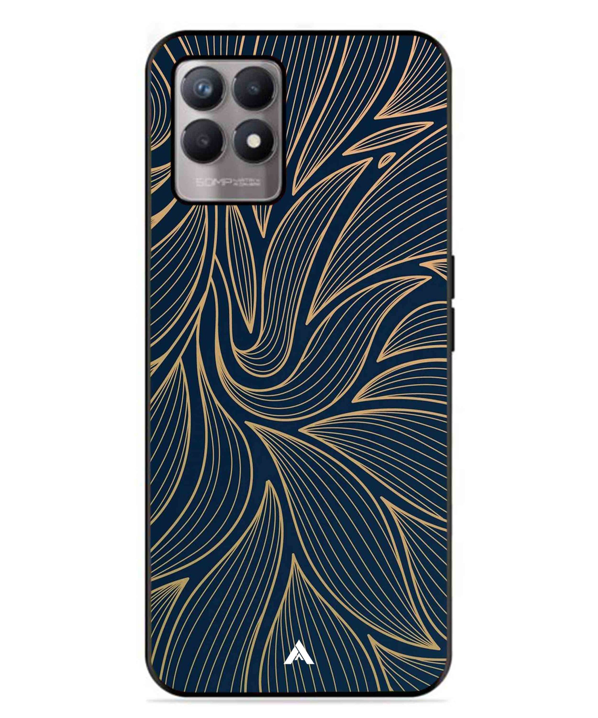 Stripe Pattern 18 Metal Back Cover Phone Case for Realme Narzo 50