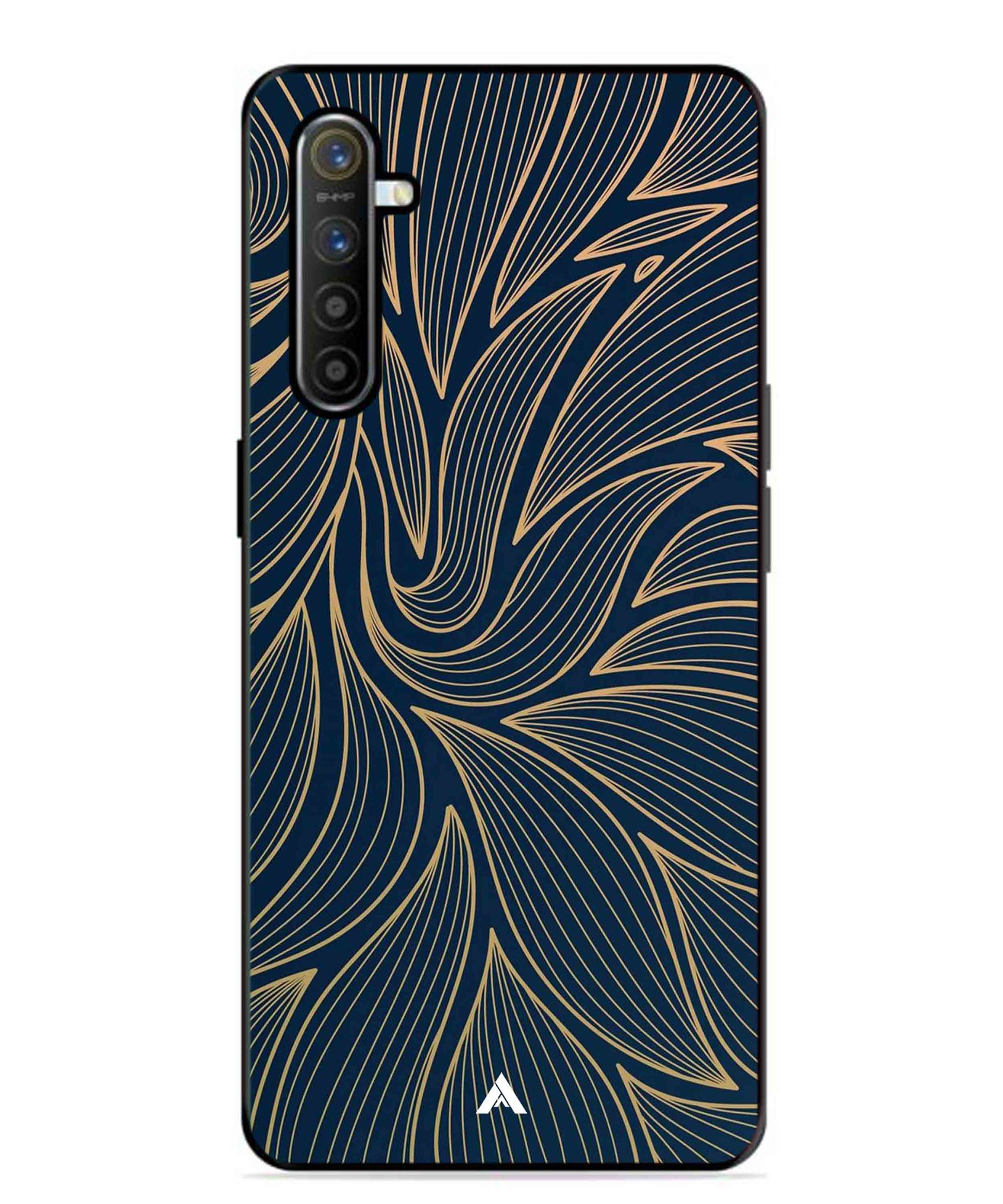 Stripe Pattern 18 Metal Back Cover Phone Case for Realme XT