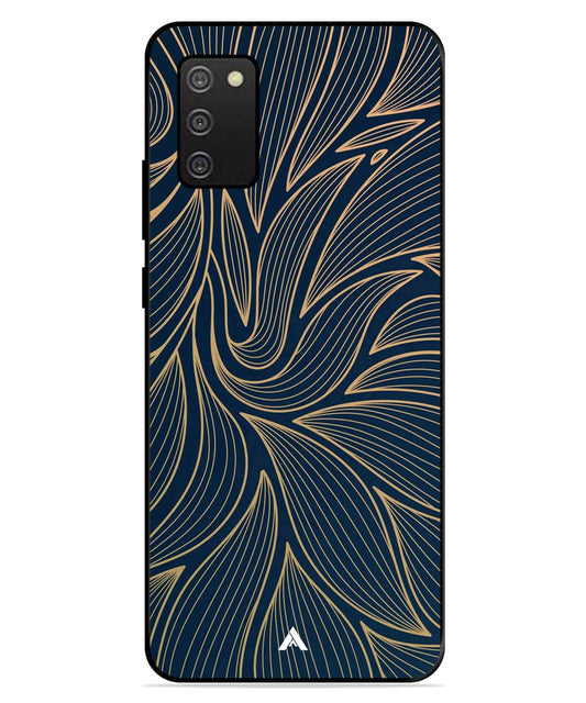 Stripe Pattern 18 Metal Back Cover Phone Case for Samsung Galaxy A03s