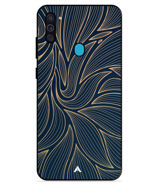 Stripe Pattern 18 Metal Back Cover Phone Case for Samsung Galaxy A11