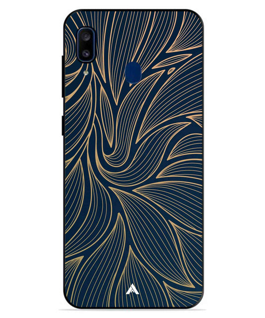 Stripe Pattern 18 Metal Back Cover Phone Case for Samsung Galaxy A20