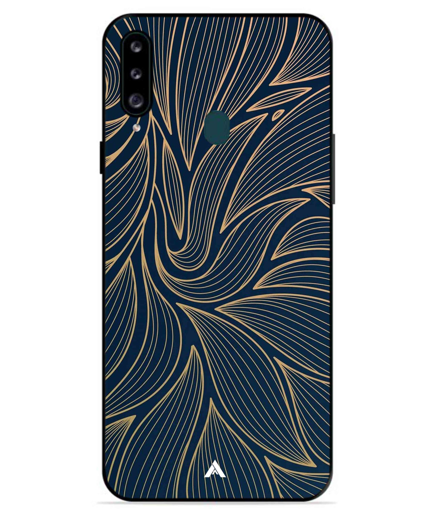 Stripe Pattern 18 Metal Back Cover Phone Case for Samsung Galaxy A20s