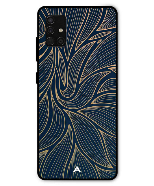 Stripe Pattern 18 Metal Back Cover Phone Case for Samsung Galaxy A51