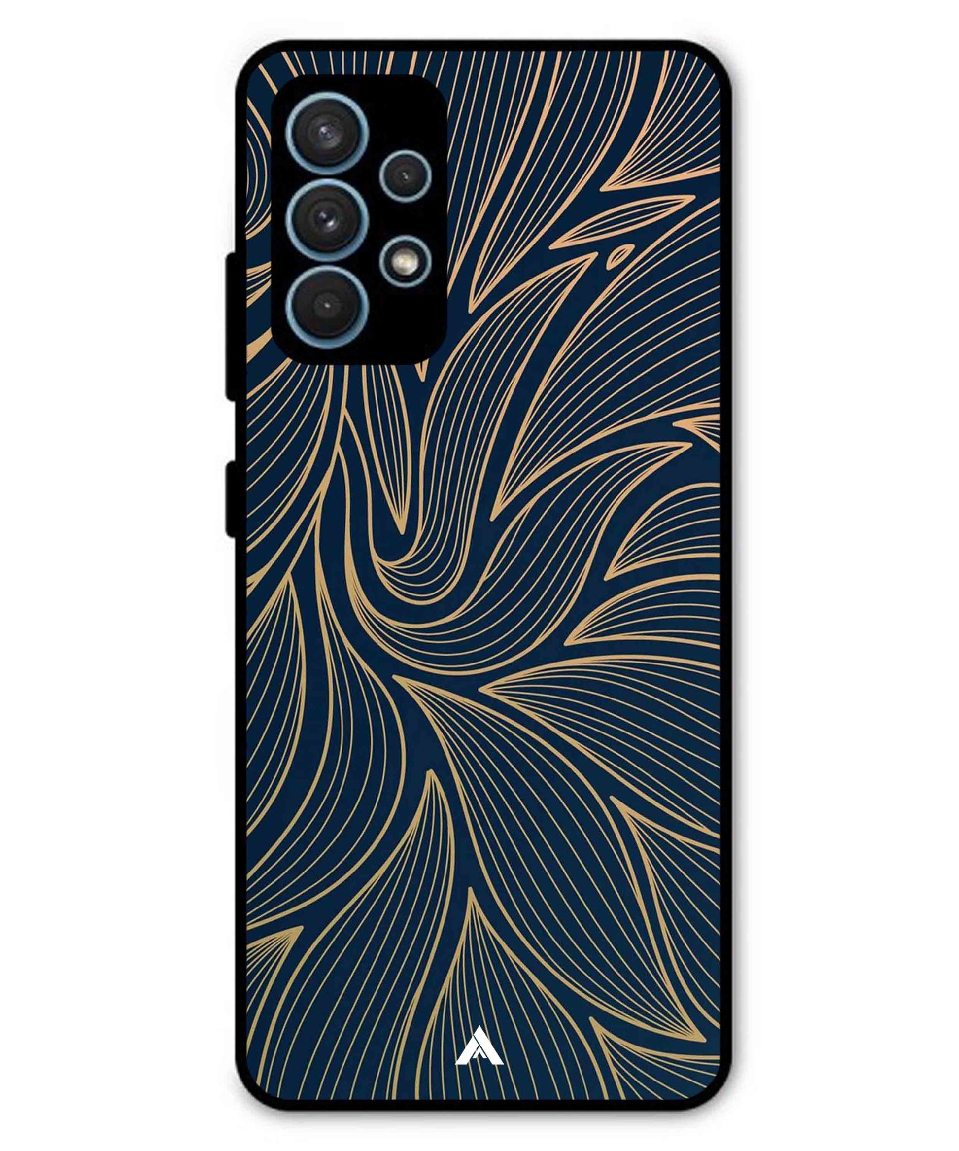 Stripe Pattern 18 Metal Back Cover Phone Case for Samsung Galaxy A52