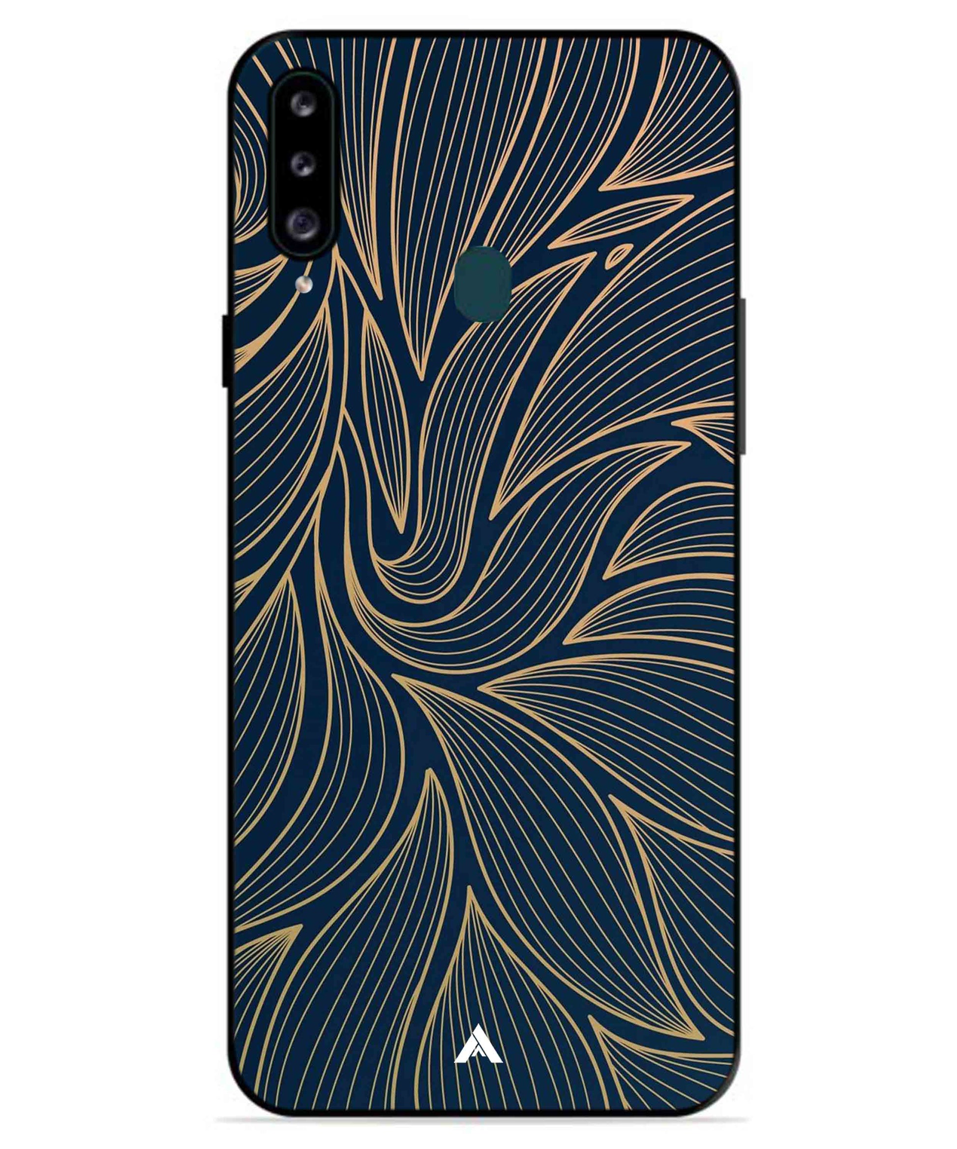 Stripe Pattern 18 Metal Back Cover Phone Case for Samsung Galaxy A70
