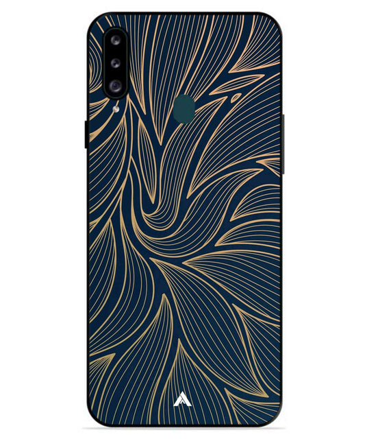 Stripe Pattern 18 Metal Back Cover Phone Case for Samsung Galaxy A70s