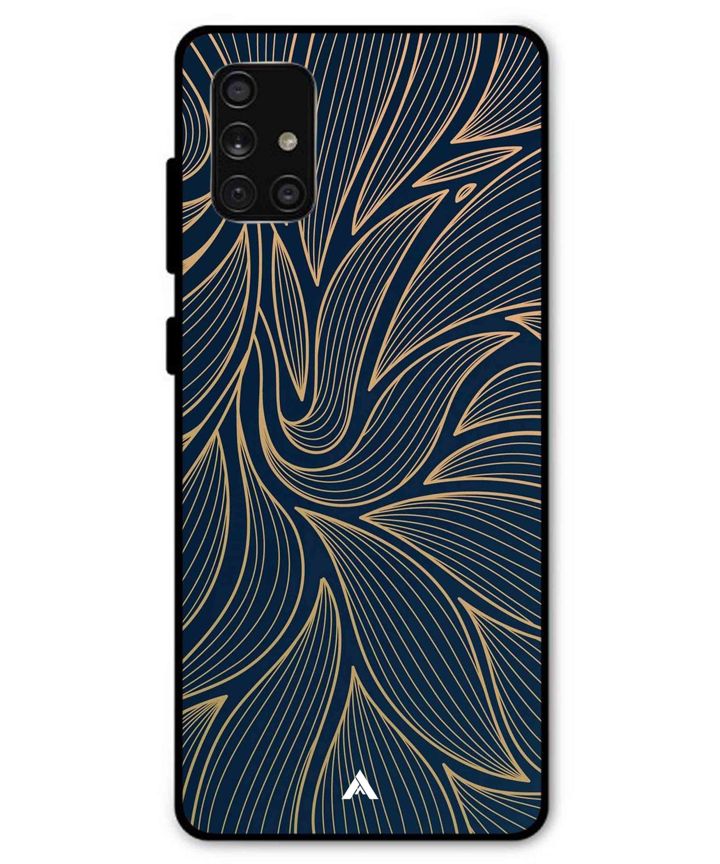 Stripe Pattern 18 Metal Back Cover Phone Case for Samsung Galaxy A71