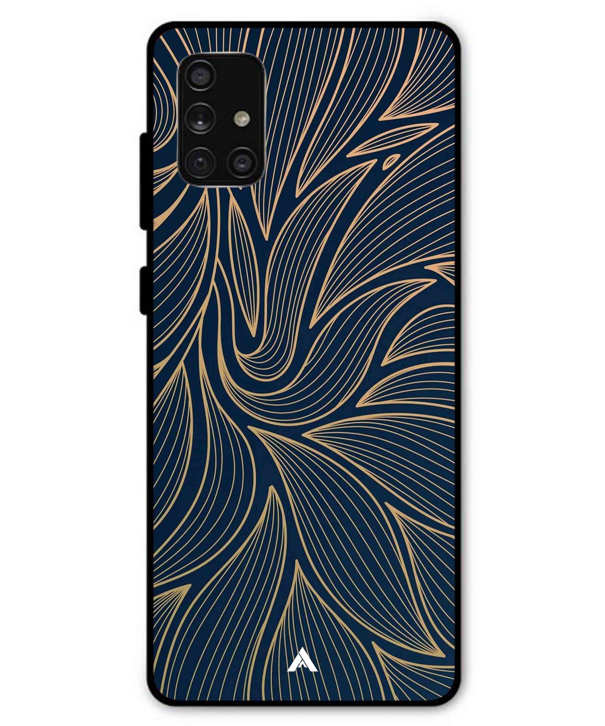 Stripe Pattern 18 Metal Back Cover Phone Case for Samsung Galaxy A71