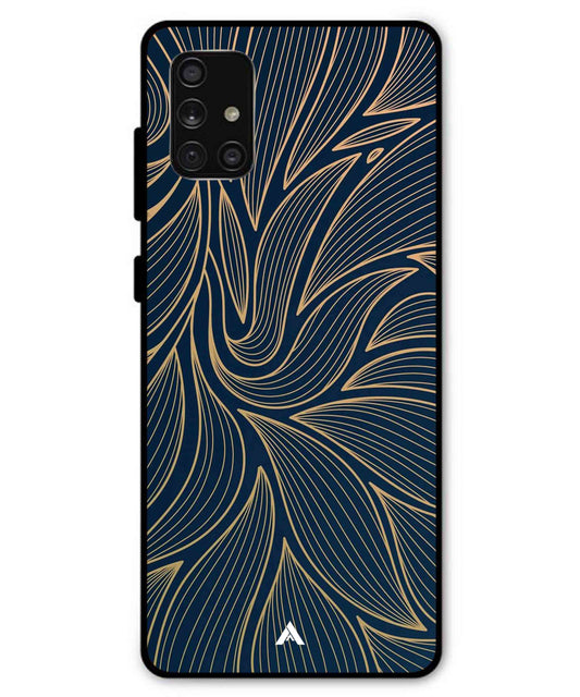 Stripe Pattern 18 Metal Back Cover Phone Case for Samsung Galaxy A71