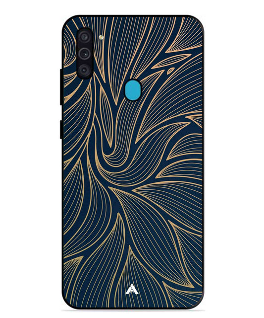 Stripe Pattern 18 Metal Back Cover Phone Case for Samsung Galaxy F11