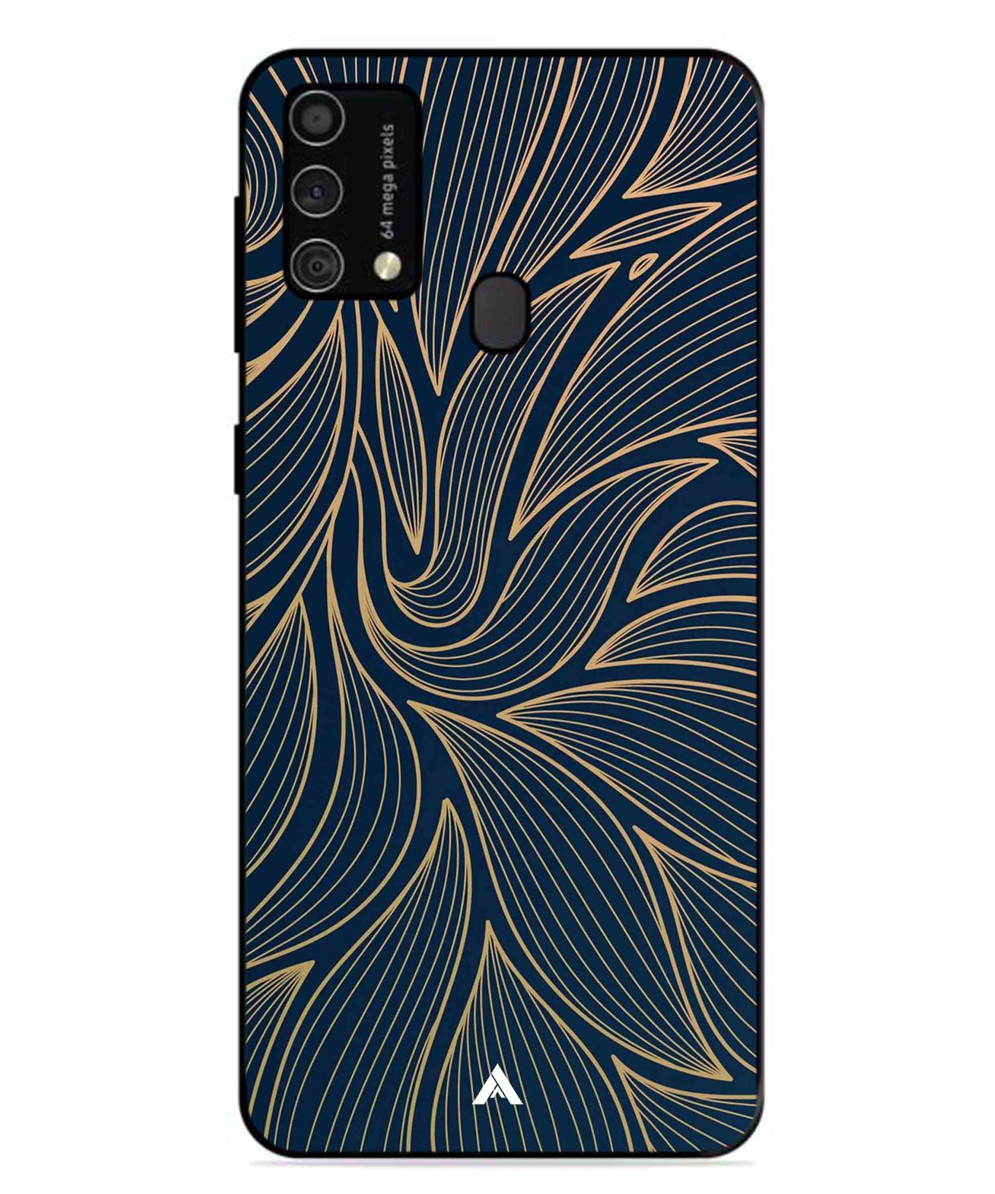 Stripe Pattern 18 Metal Back Cover Phone Case for Samsung Galaxy F41