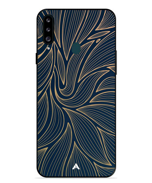 Stripe Pattern 18 Metal Back Cover Phone Case for Samsung Galaxy M30