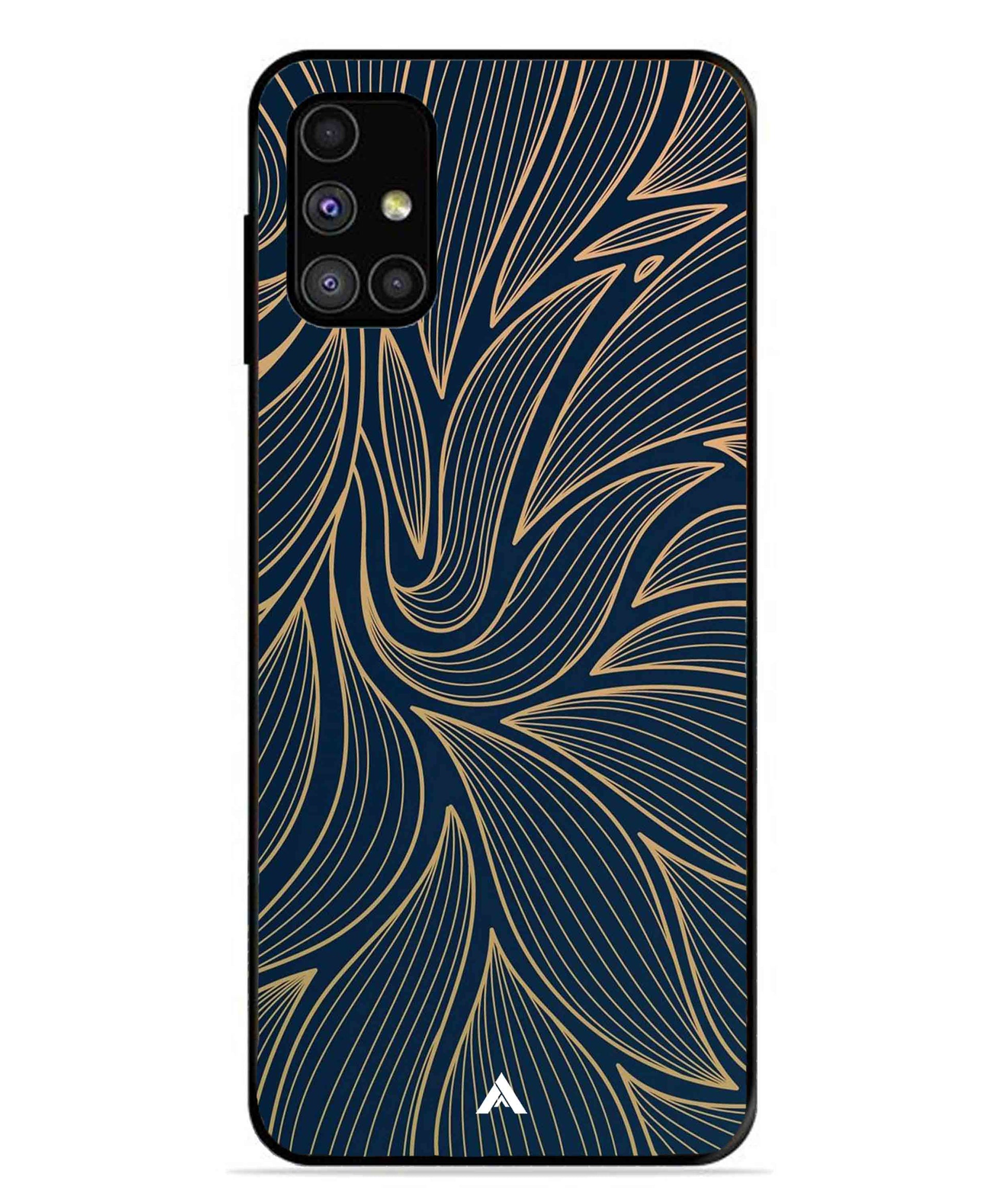 Stripe Pattern 18 Metal Back Cover Phone Case for Samsung Galaxy M31s