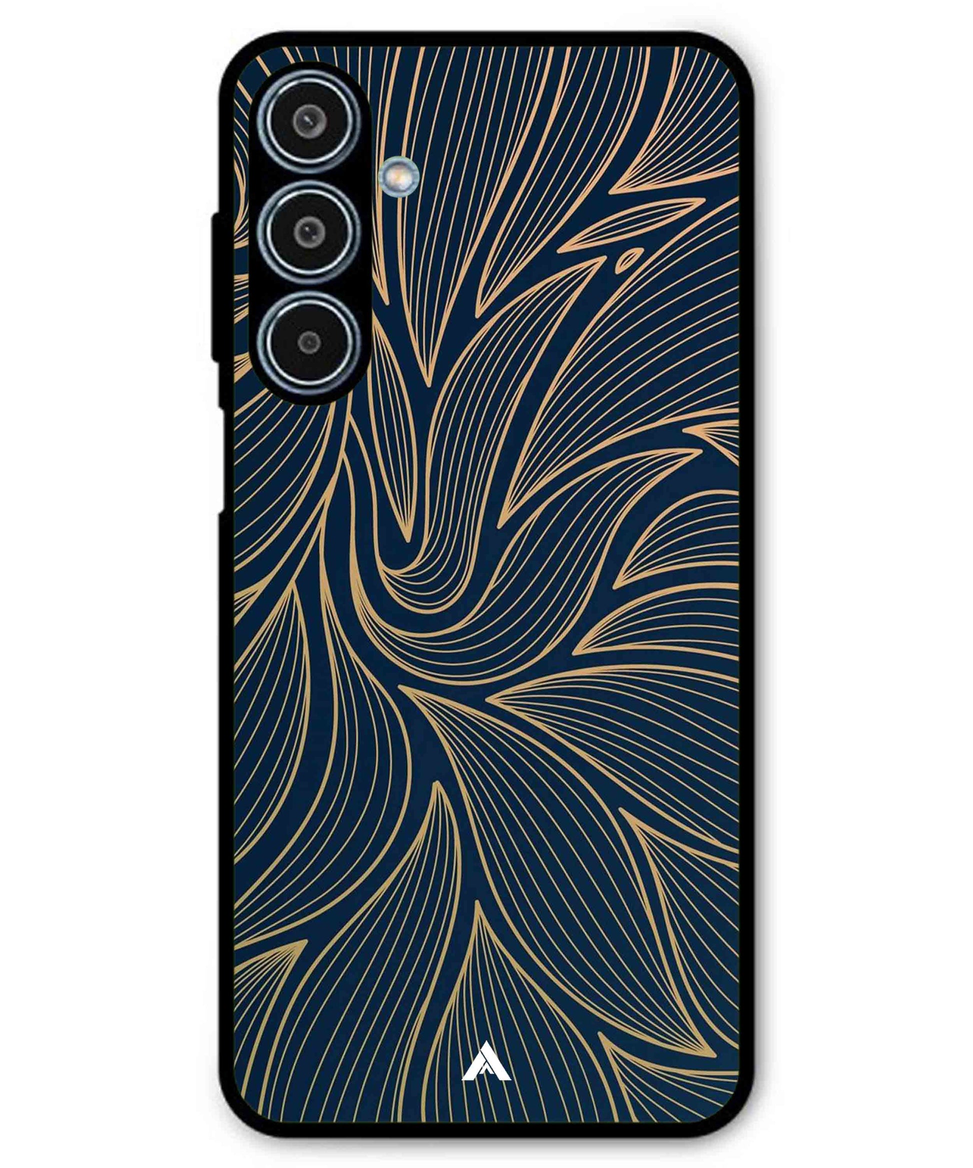 Stripe Pattern 18 Metal Back Cover Phone Case for Samsung Galaxy M35