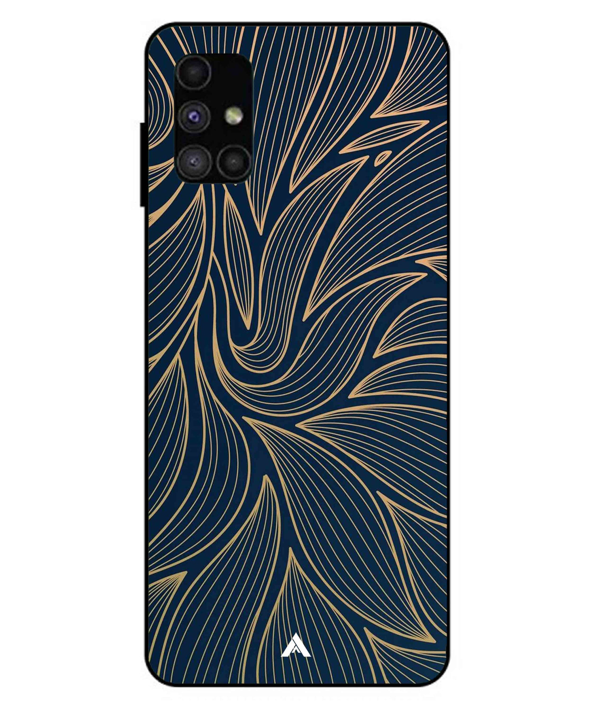 Stripe Pattern 18 Metal Back Cover Phone Case for Samsung Galaxy M51