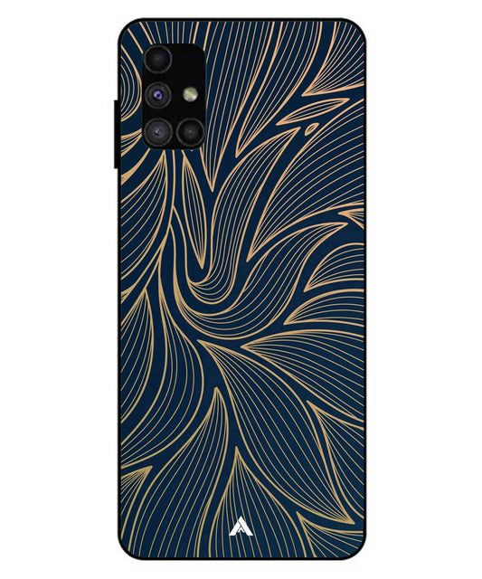 Stripe Pattern 18 Metal Back Cover Phone Case for Samsung Galaxy M51