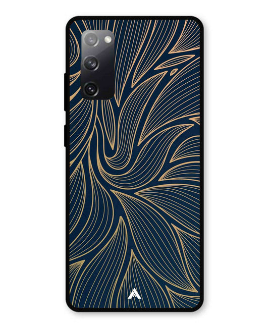 Stripe Pattern 18 Metal Back Cover Phone Case for Samsung Galaxy S20