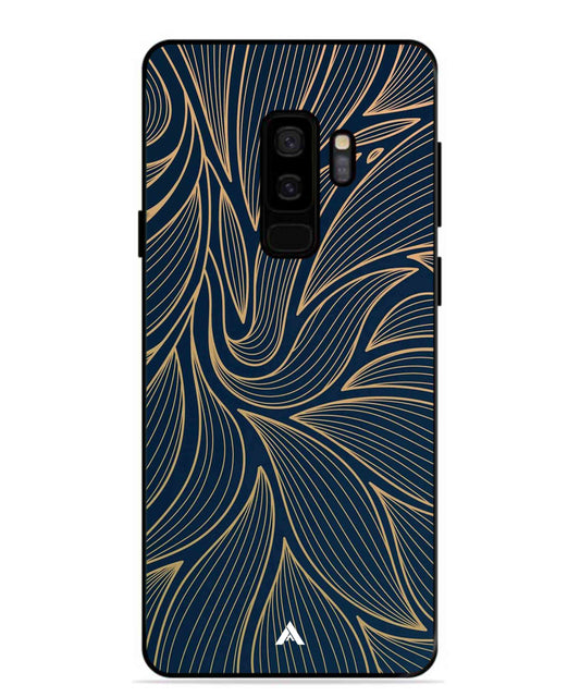 Stripe Pattern 18 Metal Back Cover Phone Case for Samsung Galaxy S9 Plus