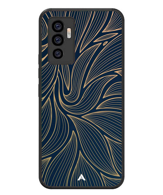 Stripe Pattern 18 Metal Back Cover Phone Case for Vivo T1