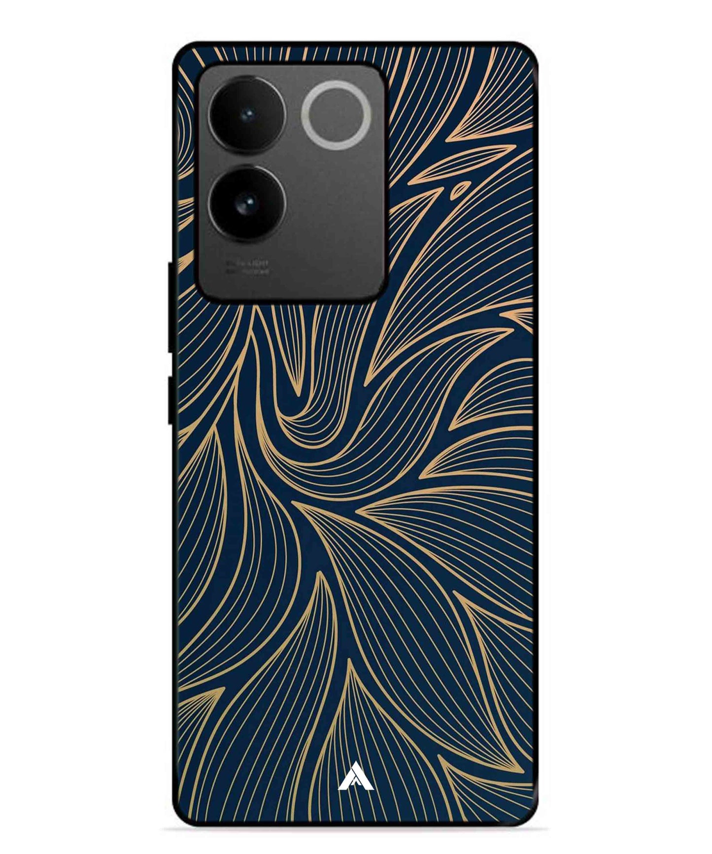 Stripe Pattern 18 Metal Back Cover Phone Case for Vivo T2 Pro