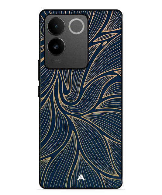Stripe Pattern 18 Metal Back Cover Phone Case for Vivo T2 Pro