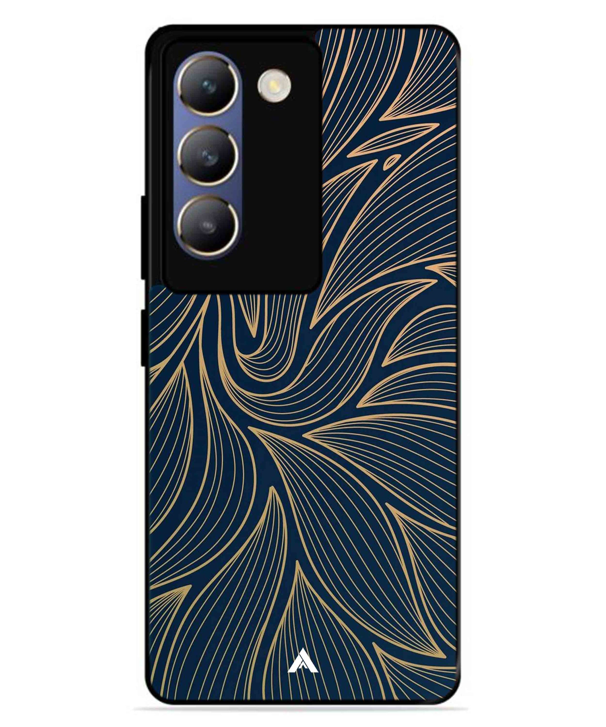 Stripe Pattern 18 Metal Back Cover Phone Case for Vivo T3