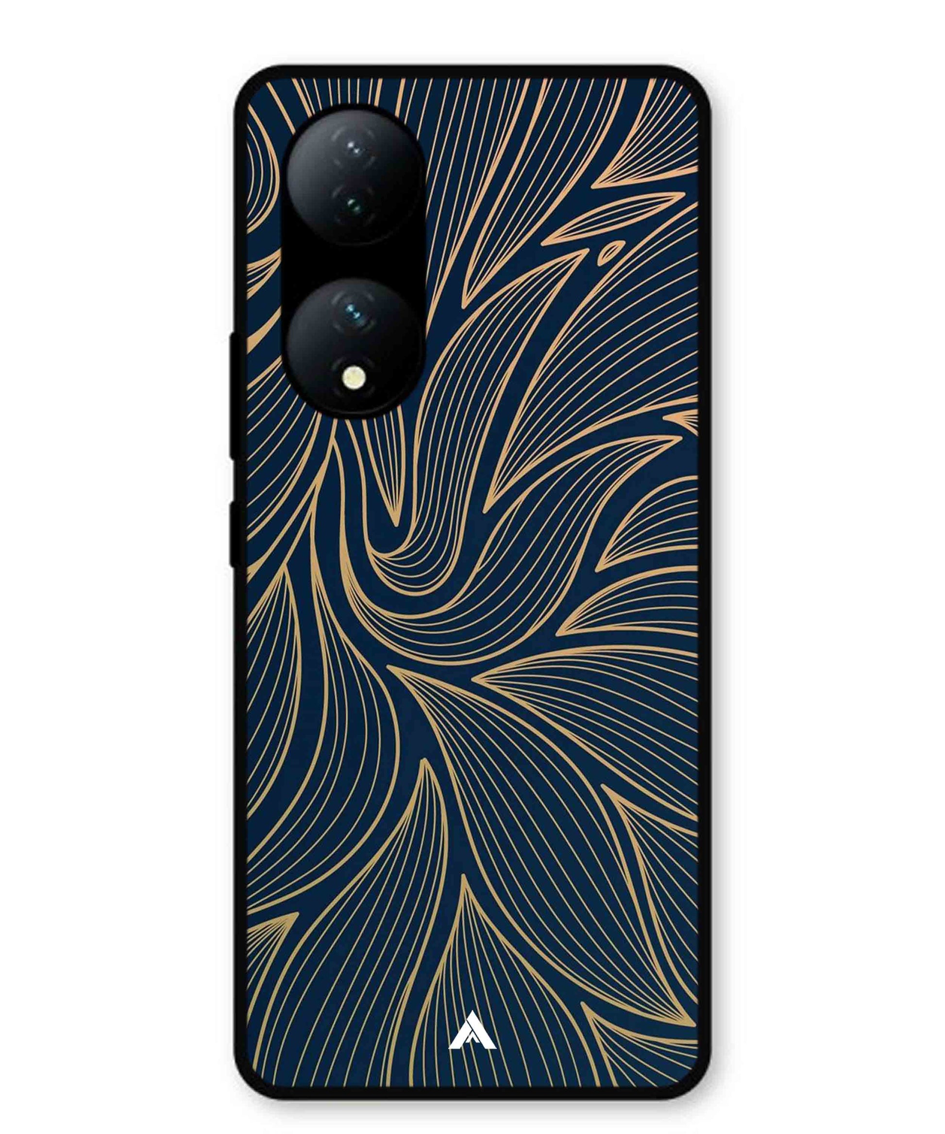 Stripe Pattern 18 Metal Back Cover Phone Case for Vivo Y100