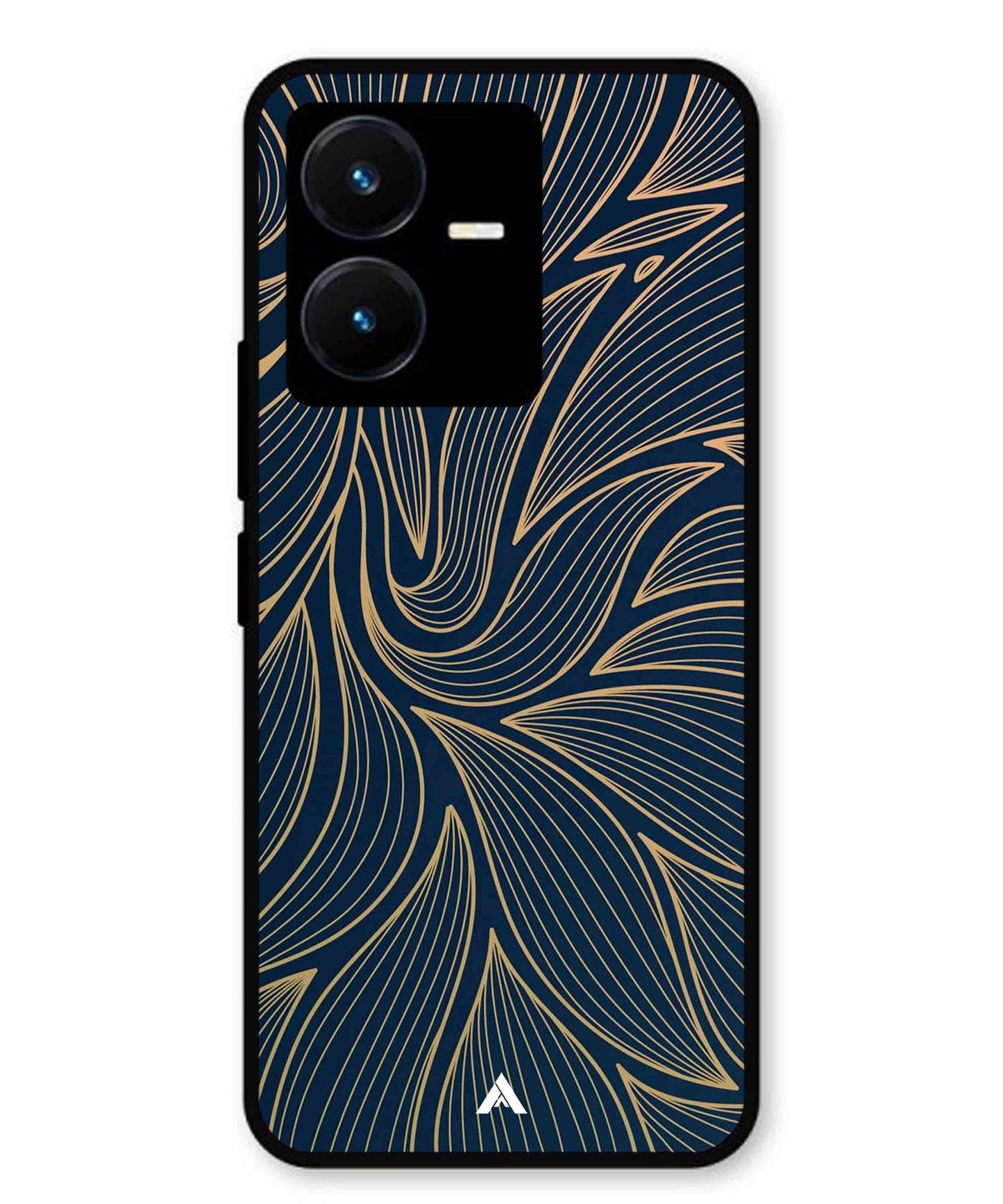 Stripe Pattern 18 Metal Back Cover Phone Case for Vivo Y22