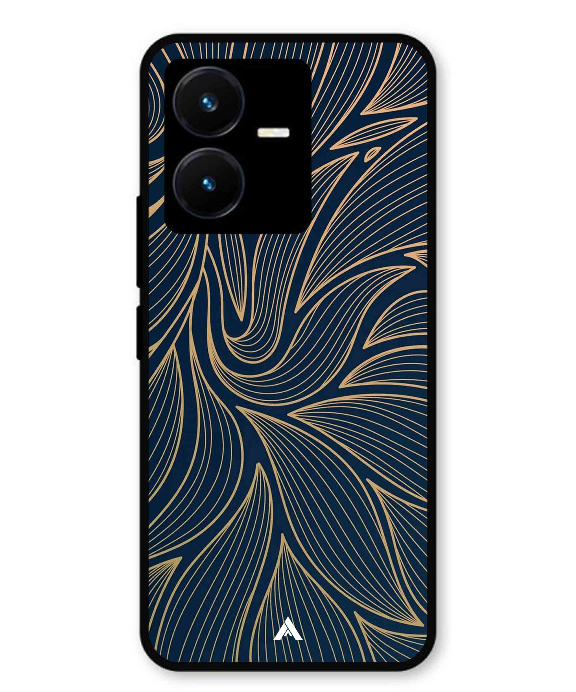 Stripe Pattern 18 Metal Back Cover Phone Case for Vivo Y22