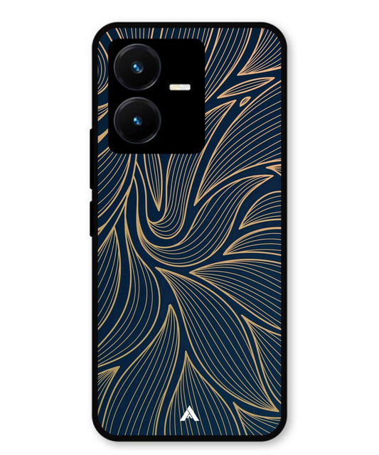 Stripe Pattern 18 Metal Back Cover Phone Case for Vivo Y22