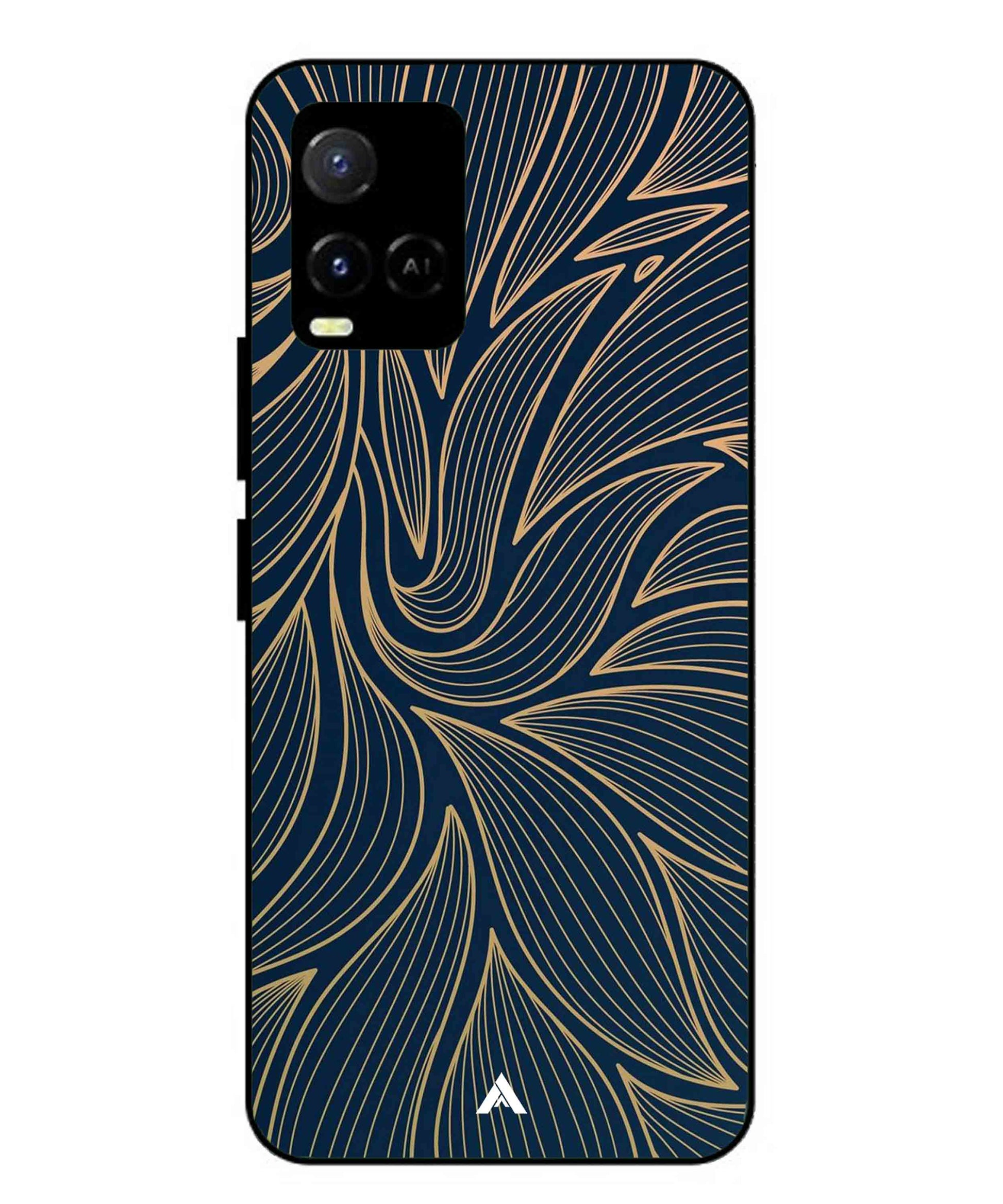 Stripe Pattern 18 Metal Back Cover Phone Case for Vivo Y33s