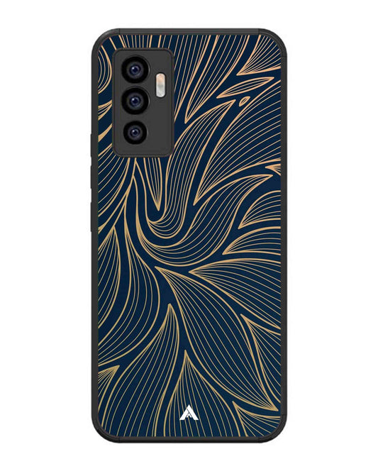 Stripe Pattern 18 Metal Back Cover Phone Case for Vivo Y75 4G