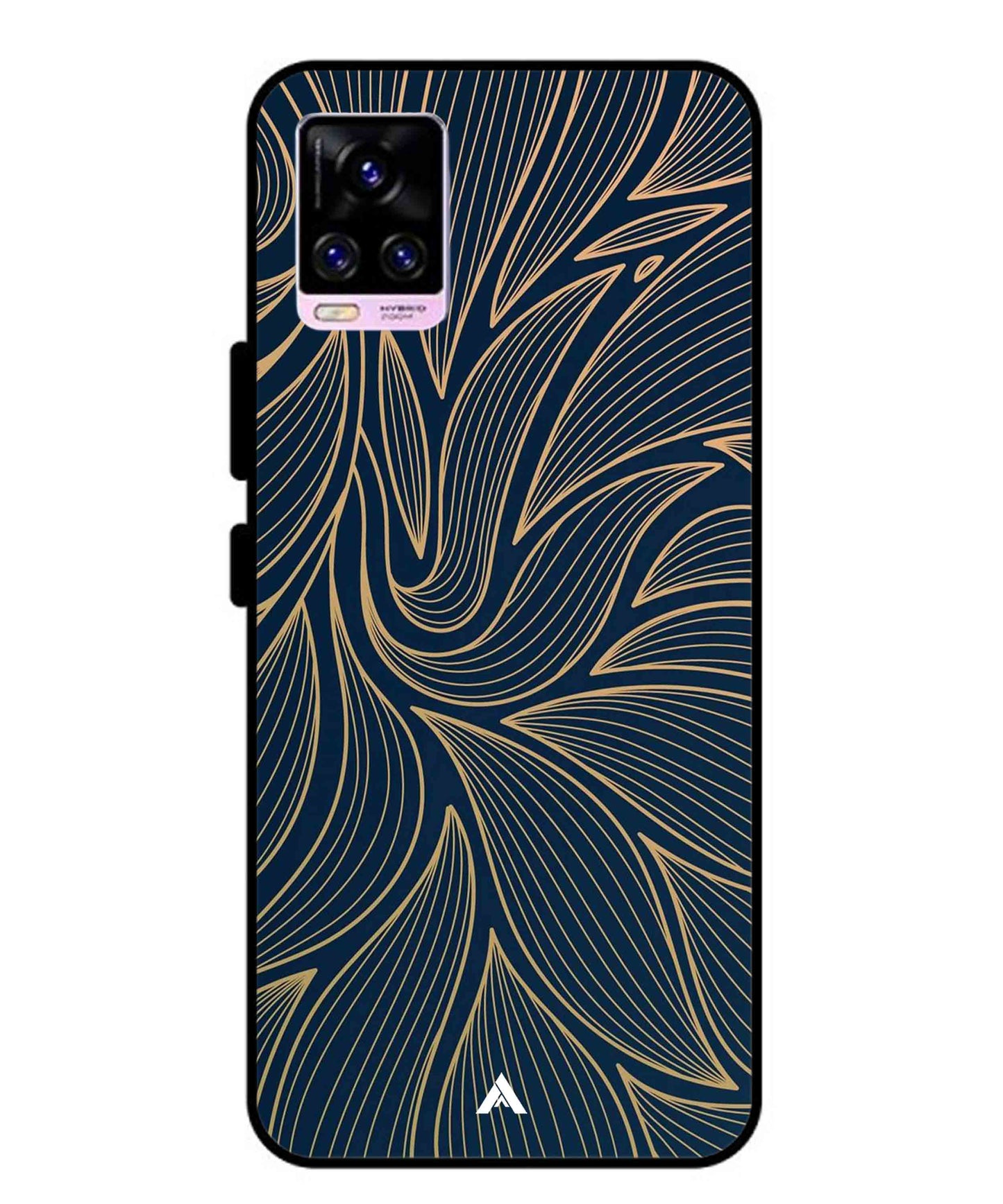 Stripe Pattern 18 Metal Back Cover Phone Case for Vivo v20 Pro
